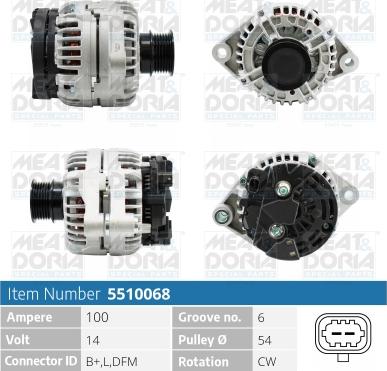 Meat & Doria 5510068 - Генератор autospares.lv