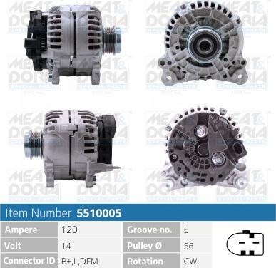 Meat & Doria 5510005 - Генератор autospares.lv