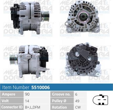 Meat & Doria 5510006 - Генератор autospares.lv