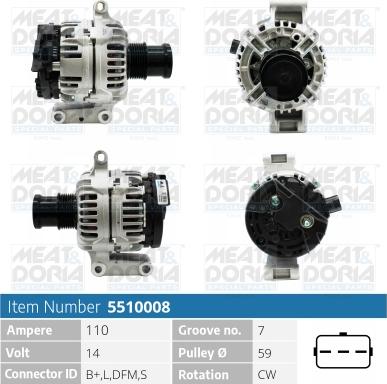 Meat & Doria 5510008 - Генератор autospares.lv