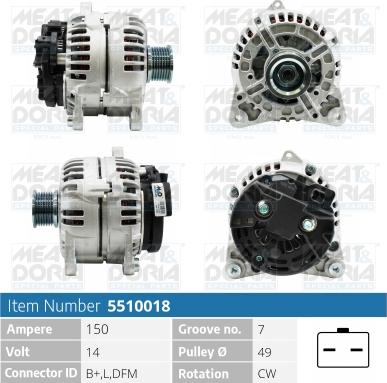 Meat & Doria 5510018 - Генератор autospares.lv