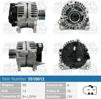 Meat & Doria 5510012 - Генератор autospares.lv