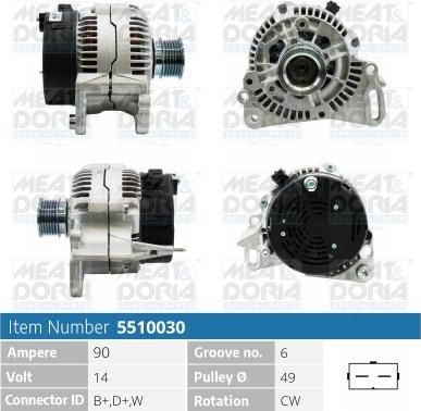 Meat & Doria 5510030 - Генератор autospares.lv