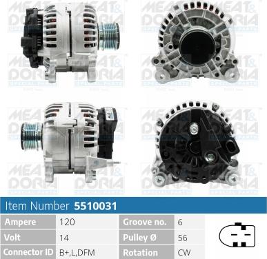 Meat & Doria 5510031 - Генератор autospares.lv