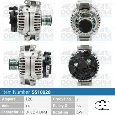 Meat & Doria 5510028 - Генератор autospares.lv