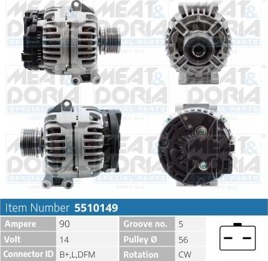 Meat & Doria 5510149 - Генератор autospares.lv