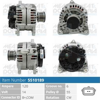 Meat & Doria 5510189 - Генератор autospares.lv