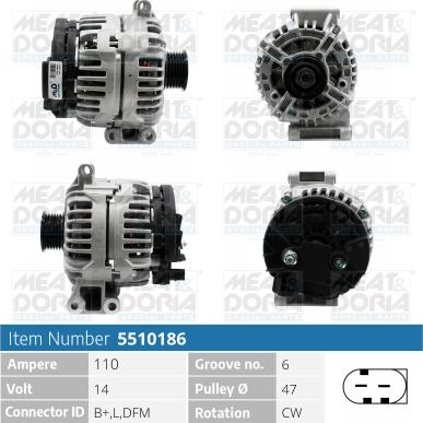 Meat & Doria 5510186 - Генератор autospares.lv