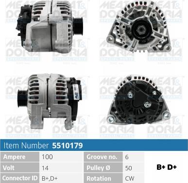 Meat & Doria 5510179 - Генератор autospares.lv