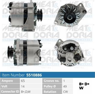 Meat & Doria 5510886 - Генератор autospares.lv