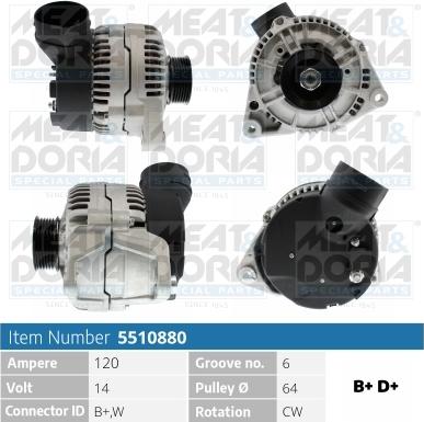 Meat & Doria 5510880 - Генератор autospares.lv