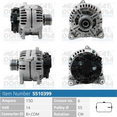 Meat & Doria 5510399 - Генератор autospares.lv