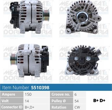 Meat & Doria 5510398 - Генератор autospares.lv