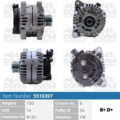 Meat & Doria 5510397 - Генератор autospares.lv