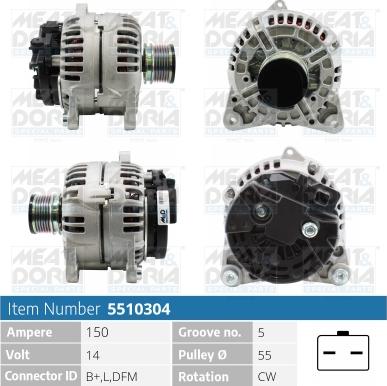 Meat & Doria 5510304 - Генератор autospares.lv