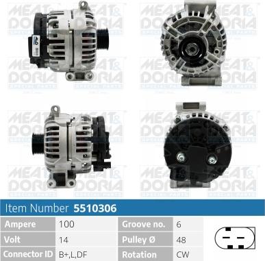 Meat & Doria 5510306 - Генератор autospares.lv