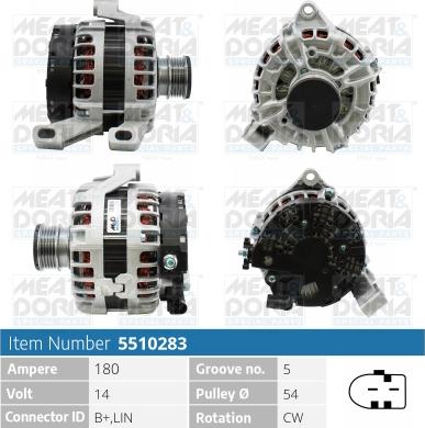 Meat & Doria 5510283 - Генератор autospares.lv