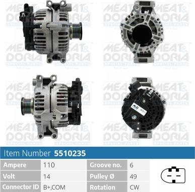 Meat & Doria 5510235P - Генератор autospares.lv