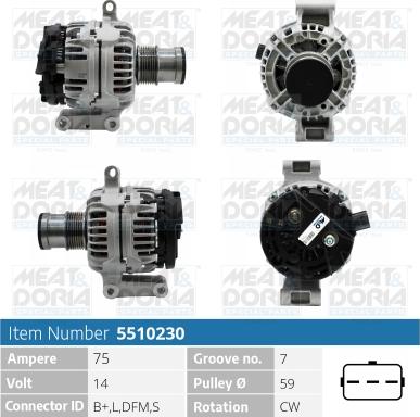 Meat & Doria 5510230 - Генератор autospares.lv