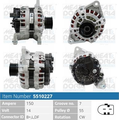 Meat & Doria 5510227 - Генератор autospares.lv