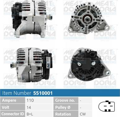 Meat & Doria 5510741 - Генератор autospares.lv