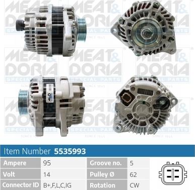 Meat & Doria 5535993 - Генератор autospares.lv