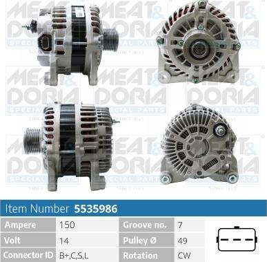 Meat & Doria 5535986 - Генератор autospares.lv