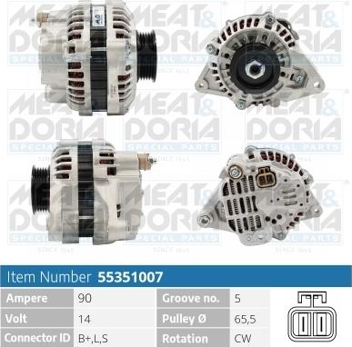 Meat & Doria 55351007 - Генератор autospares.lv