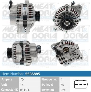 Meat & Doria 5535885 - Генератор autospares.lv