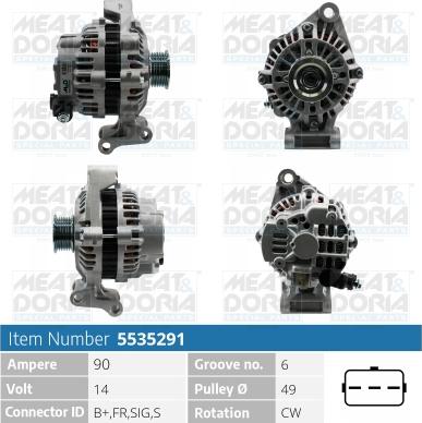 Meat & Doria 5535291 - Генератор autospares.lv