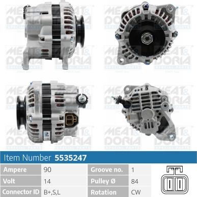 Meat & Doria 5535247 - Генератор autospares.lv