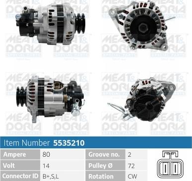 Meat & Doria 5535210 - Генератор autospares.lv