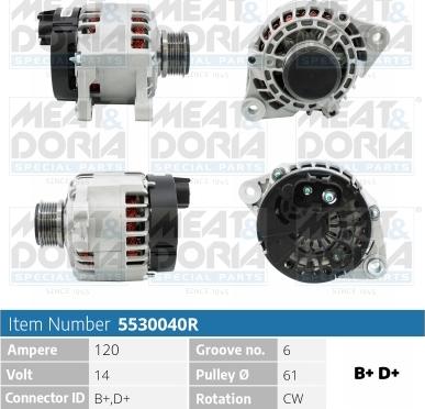 Meat & Doria 5530040R - Генератор autospares.lv