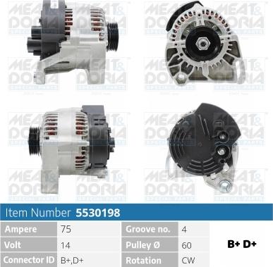 Meat & Doria 5530198 - Генератор autospares.lv