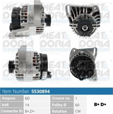 Meat & Doria 5530894 - Генератор autospares.lv