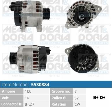 Meat & Doria 5530884 - Генератор autospares.lv