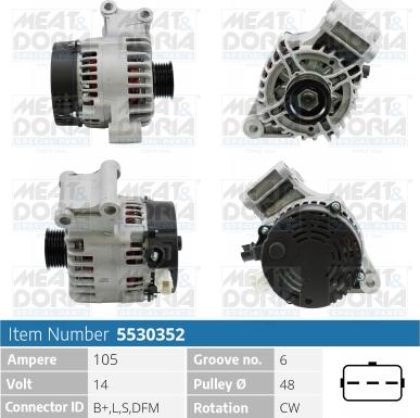 Meat & Doria 5530352 - Генератор autospares.lv