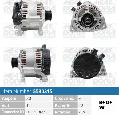 Meat & Doria 5530315 - Генератор autospares.lv