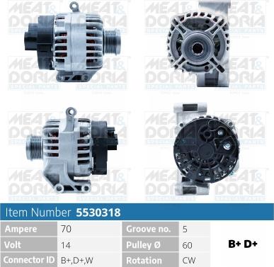 Meat & Doria 5530318 - Генератор autospares.lv