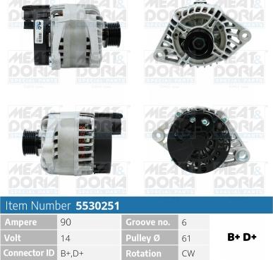 Meat & Doria 5530251 - Генератор autospares.lv