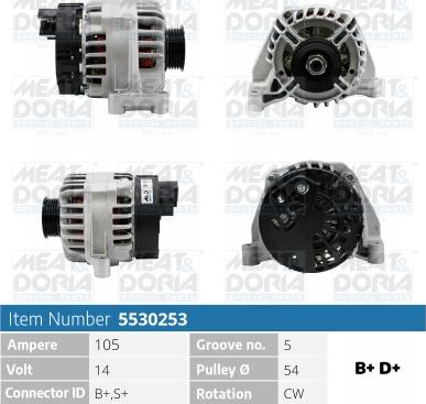 Meat & Doria 5530253 - Генератор autospares.lv