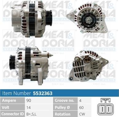 Meat & Doria 5532363 - Генератор autospares.lv