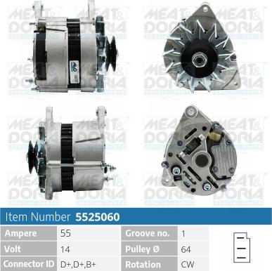 Meat & Doria 5525060 - Генератор autospares.lv