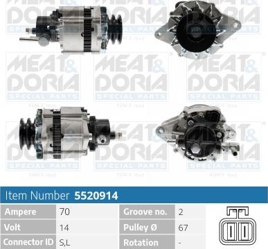 Meat & Doria 5520914 - Генератор autospares.lv