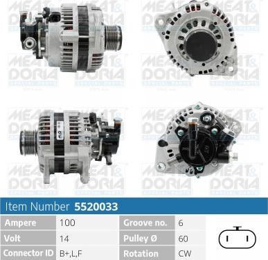 Meat & Doria 5520033 - Генератор autospares.lv