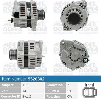 Meat & Doria 5520302 - Генератор autospares.lv