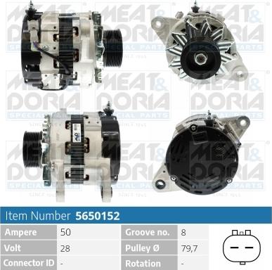 Meat & Doria 5650152 - Генератор autospares.lv