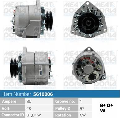 Meat & Doria 5610006 - Генератор autospares.lv