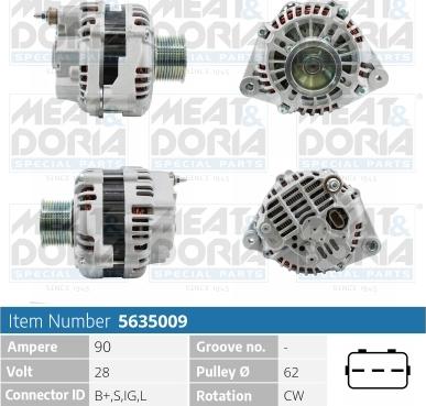 Meat & Doria 5635009 - Генератор autospares.lv