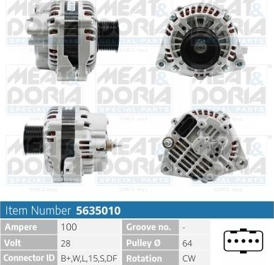 Meat & Doria 5635010 - Генератор autospares.lv